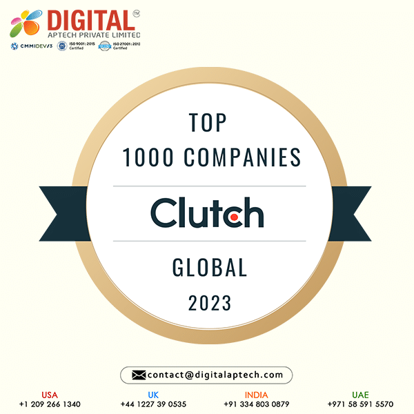 Digital Aptech is one of Top 1000 Companies Clutch Global 2023
